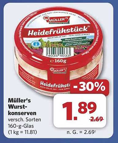 Müller's Wurstkonserven - Heidefrühstück 160 g