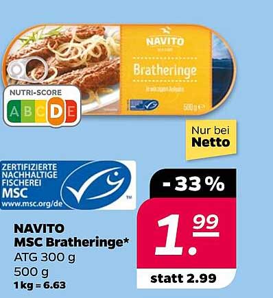 NAVITO MSC Bratheringe 300 g