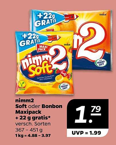 nimm2 Soft oder Bonbon Maxipack +22 g gratis