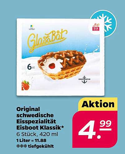 Original schwedische Eisspezialität Eisboot Klassik* 6 Stück, 420 ml