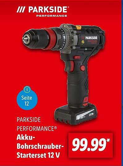 PARKSIDE PERFORMANCE® Akku-Bohrschrauber-Starterset 12 V