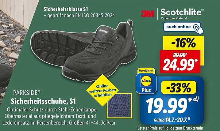 PARKSIDE® Sicherheitsschuhe, S1 – Optimaler Schutz für Ihre Füße
