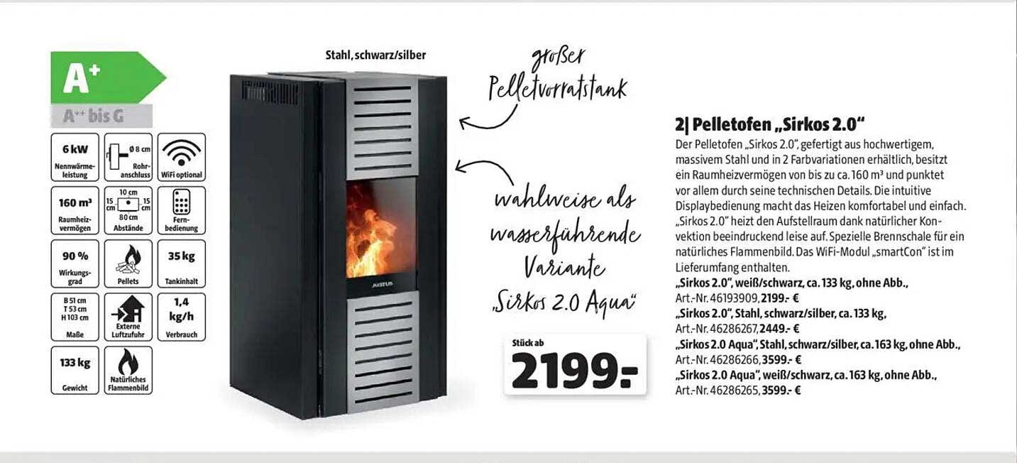 Pelletöfen „Sirkos 2.0“ – Heizkomfort auf höchstem Niveau