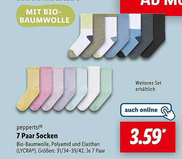 pepperts!® 7 Paar Socken