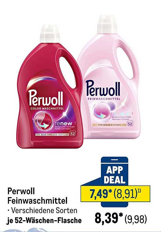 Perwoll Feinwaschmittel - Verschiedene Sorten