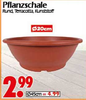 Pflanzschale Rund, Terracotta, Kunststoff