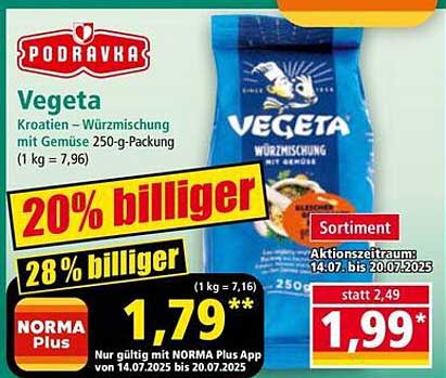 Podravka Vegeta - Kroatische Würzmischung mit Gemüse 250-g-Packung