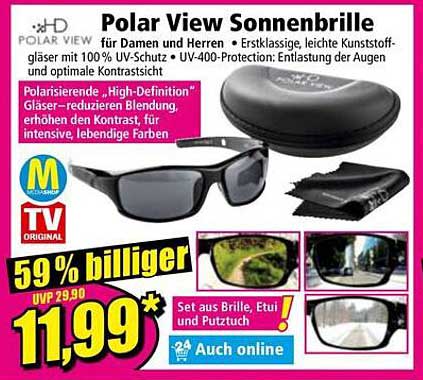 Polar View Sonnenbrille für Damen und Herren