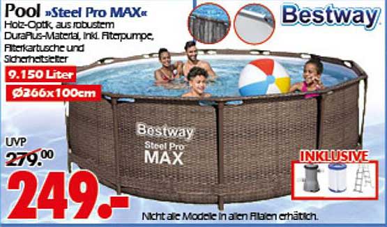 Pool "Steel Pro MAX" aus robustem DuraRuS-Material