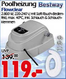 Poolheizung Bestway Flowclear 2.800 W