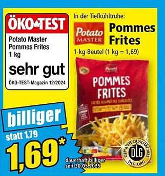 Potato Master Pommes Frites 1 kg – jetzt für 1,69 €