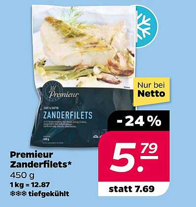 Premieur Zanderfilets 450 g - Tiefgekühlt