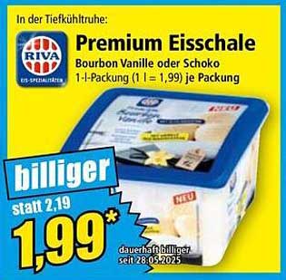 Premium Eisschale Bourbon Vanille oder Schoko