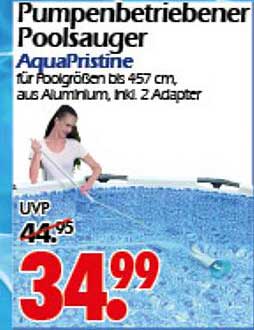 Pumpenbetriebener Poolsauger AquaPristine für Poolgrößen bis 457 cm