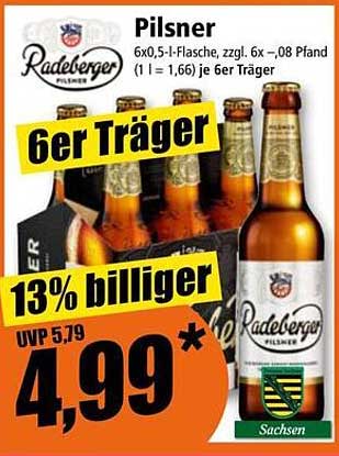 Radeberger Pilsner 6er Träger - jetzt 13% günstiger!