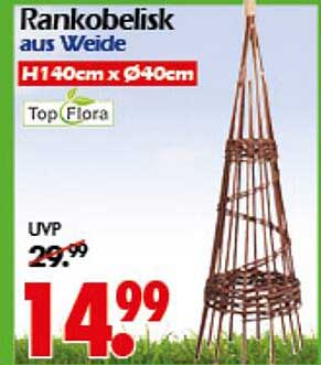 Rankobelisk aus Weide H140cm x Ø40cm