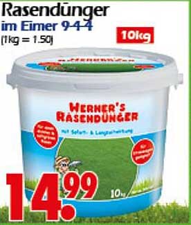 Rasendünger im Eimer 9-4-4 (10kg)