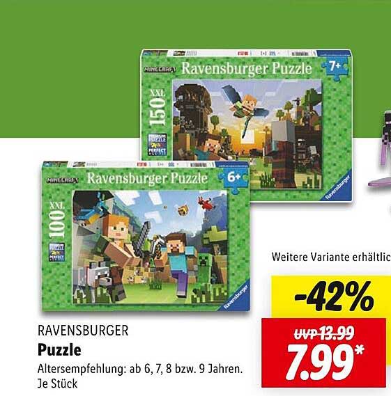 Ravensburger Puzzle - Minecraft Varianten