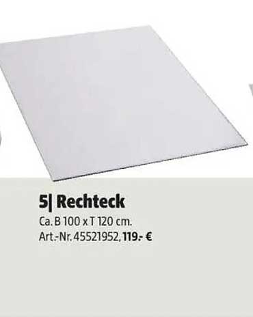 Rechteckiger Tisch B 100 x T 120 cm