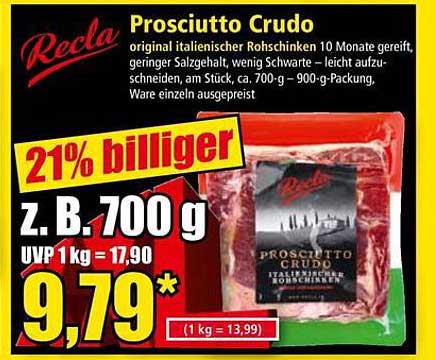 Recla Prosciutto Crudo – original italienischer Rohschinken