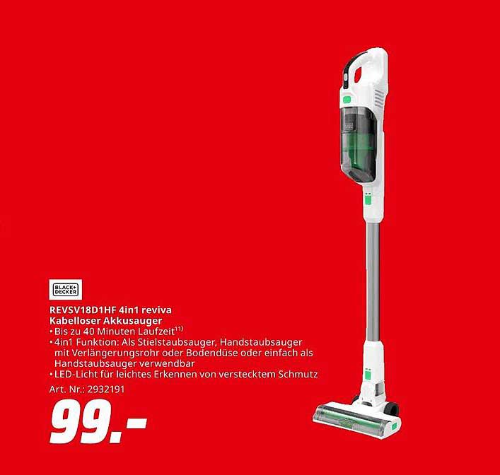 REVSV18D1HF 4in1 reviva Kabelloser Akkusauger
