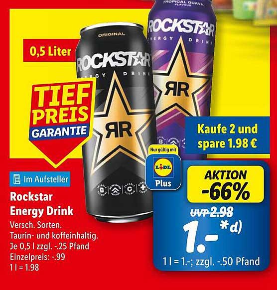 Rockstar Energy Drink 0,5 Liter - Verschiedene Sorten