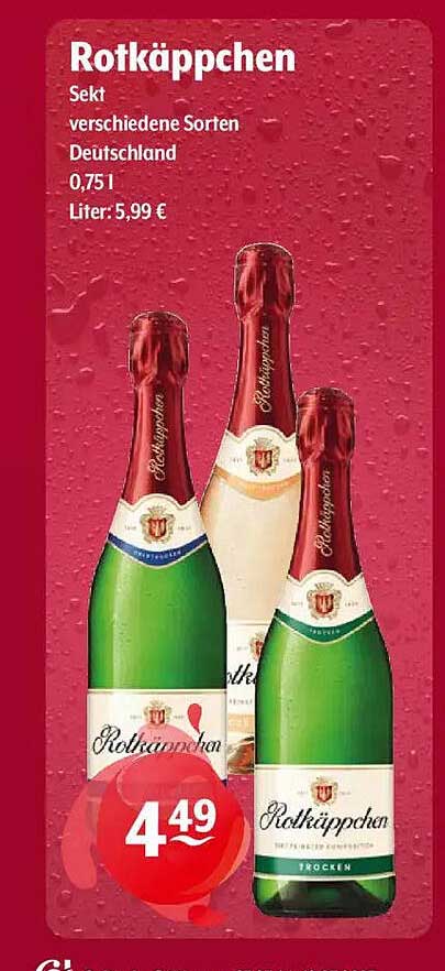 Rotkäppchen Sekt verschiedene Sorten 0,75L