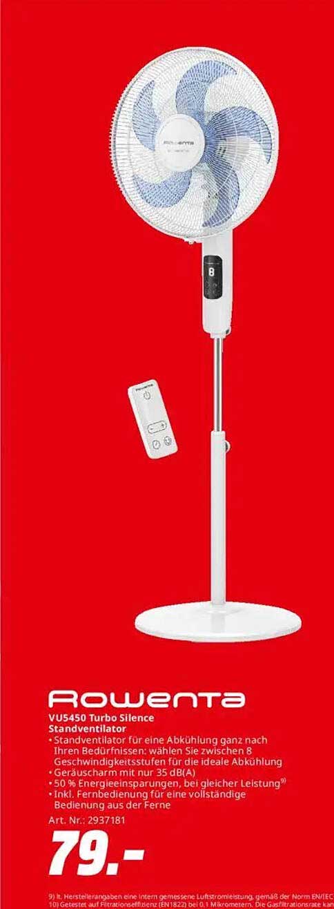 Rowenta VU5450 Turbo Silence Standventilator
