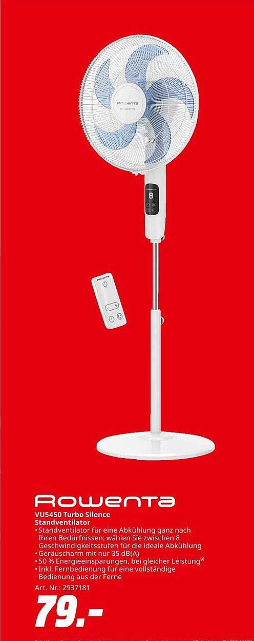 Rowenta VU5450 Turbo Silence Standventilator