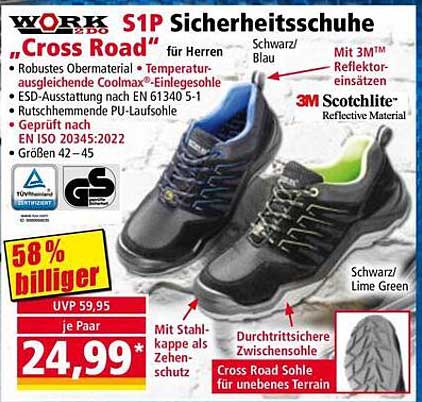 S1P Sicherheitsschuhe "Cross Road" für Herren
