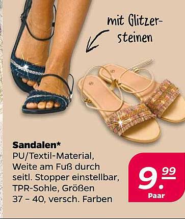 Sandalen mit Glitzersteinen
