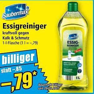 Saubermax Essigreinger - kraftvoll gegen Kalk & Schmutz