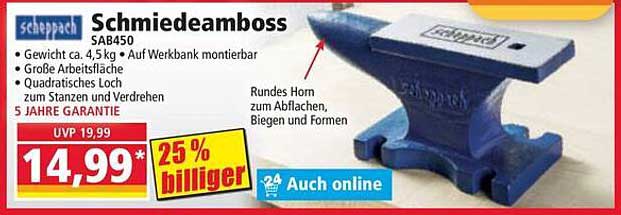 Schmiedeamboss SAB450 - Perfekt für kreative Schmiedearbeiten