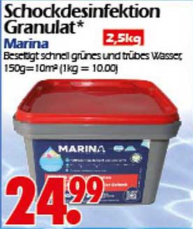 Schockdesinfektion Granulat von Marina 2,5 kg
