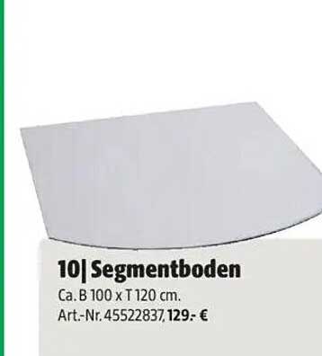 Segmentboden Ca. B 100 x T 120 cm.