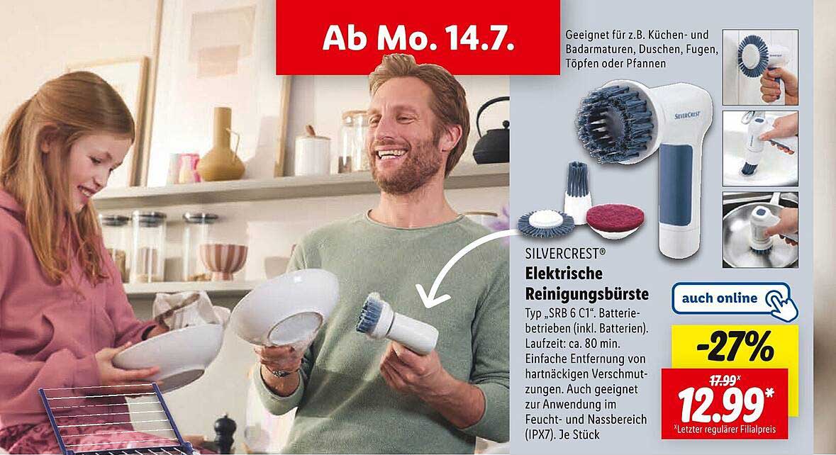 SILVERCREST® Elektrische Reinigungsbürste