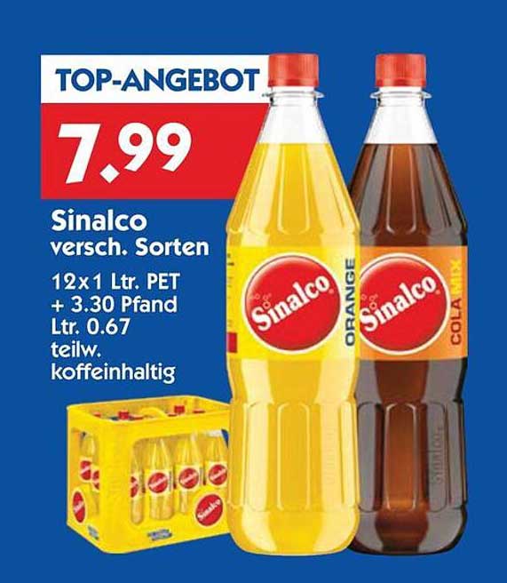 Sinalco verschiedene Sorten 12x1 Ltr. PET