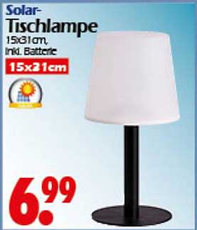 Solar-Tischlampe 15x21 cm inkl. Batterie