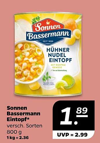 Sonnen Bassermann Hühnertutn Nudelsuppe - Verschiedene Sorten 800 g