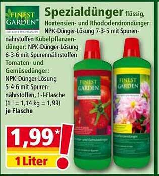 Spezialdünger flüssig für Hortensien und Rhododendren