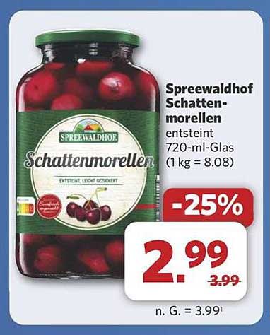 Spreewaldhof Schattenmorellen 720-ml-Glas