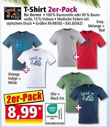 T-Shirt 2er-Pack für Herren
