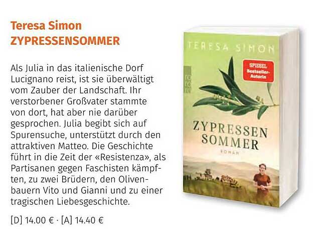 Teresa Simon - ZYPRESSENSOMMER