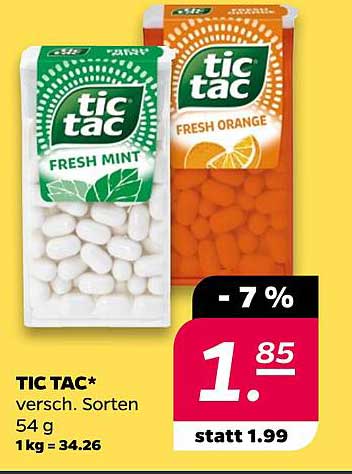 TIC TAC® Fresh Mint und Fresh Orange - 54 g Packung
