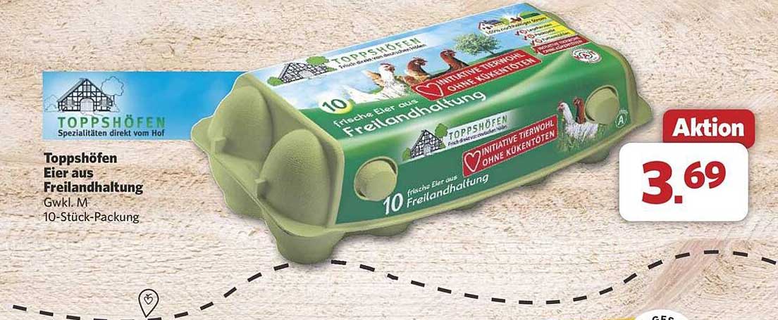 Toppshöfen Eier aus Freilandhaltung, 10er-Packung