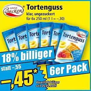 Tortenguss klar, ungezuckert für 6x250 ml