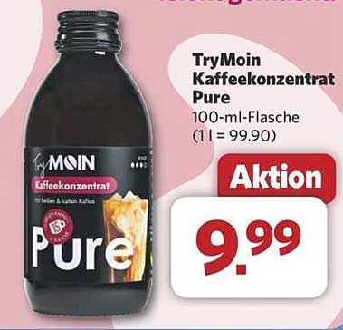 TryMoin Kaffeeekonzentrat Pure 100 ml - Aktion