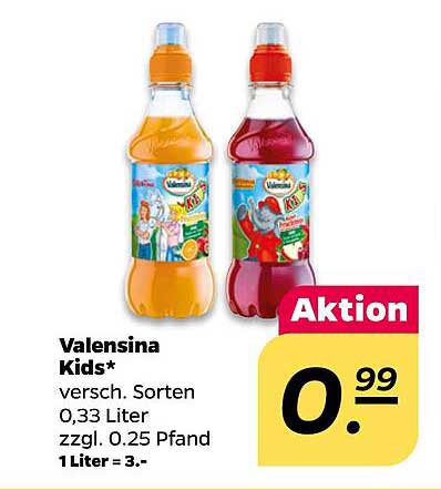 Valensina Kids 0,33 Liter – Erfrischung für Kinder