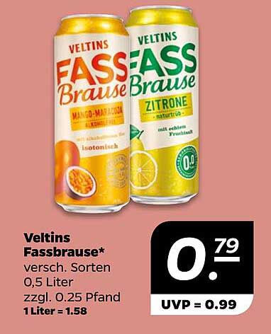 Veltins Fassbrause - Erfrischung in verschiedenen Sorten