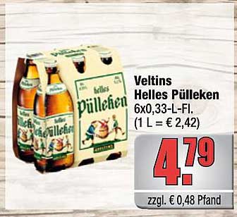 Veltins Helles Pülleken 6x0,33-L-Fl.